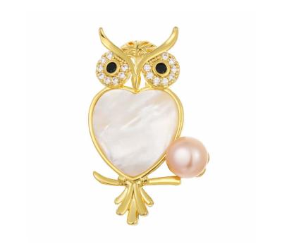 China Fashion Custom Made High Quality Ladies Animal Brooch Vintage Owl Pin Luxury Animal Jewelry Fashion Brooches For Women for sale