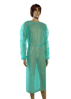 China Impervious Disposable Green Surgical Gown Non Sterile For Clinic / Dental for sale