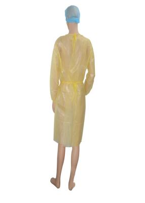 China Impermeable Disposable Yellow Isolation Gowns CE ISO 9001 Approved for sale
