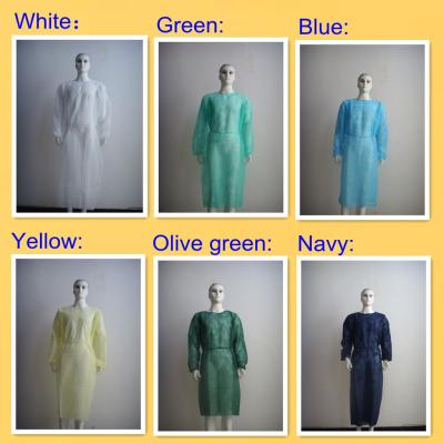 China Non Woven Disposable Operating Gowns Multicolor With Long Sleeves for sale