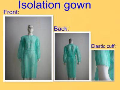China Vestidos médicos descartáveis SMS PP do hospital material com pescoço redondo à venda