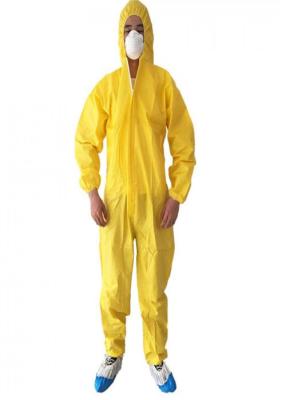China Type 5 / 6 Disposable Dust Suits , Disposable Work Overalls With Hood And Boots for sale