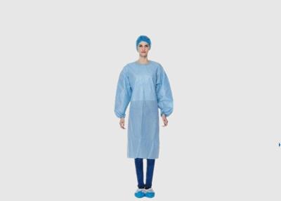 中国 完全な背部/伸縮性がある袖口が付いているSmsの物質的な医学の保護服装 販売のため