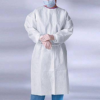 China Excellent Microbial Barrier Disposable Doctor Gown Non - Sterile For Health Industrial for sale