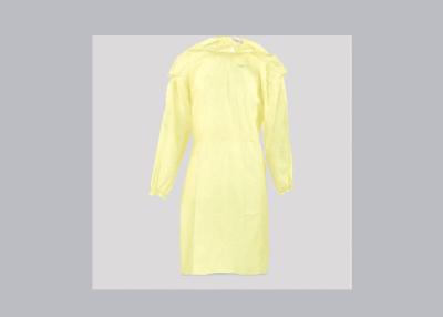 China Yellow / Blue Color Medical Isolation Gowns Air Permeable For Clinic for sale