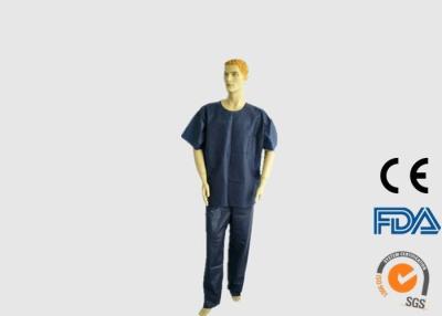 China Personal Safety Disposable Medical Scrubs Alkali Proof With Short Sleeves for sale