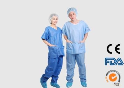 China Dust Proof Disposable Medical Scrubs , Anti Blood Disposable Dental Gowns for sale