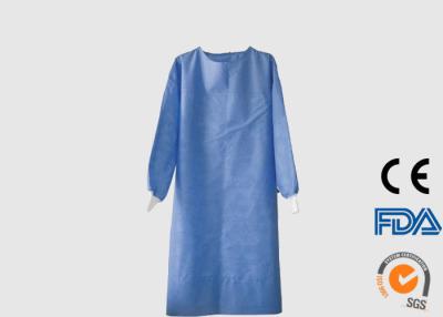 China CE Certificate Medical Isolation Gowns , Blue Disposable Aprons 120*140cm for sale