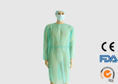 China 30g la ropa médica disponible, PP cubrió los vestidos del aislamiento del hospital del PE en venta