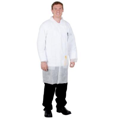 China Anti Static Disposable Medical Student Lab Coat With Open / Elastic / Knitted Cuff for sale