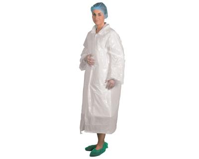 China Earth - Friendly Disposable Plastic Lab Coats , Disposable White Coats for sale