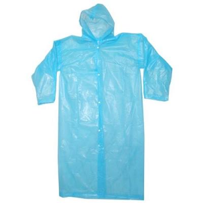 China Disposable Lab Coats Plastic Rain Ponchos With Hood / Buttons for sale