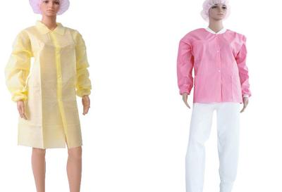 China Unisex Disposable Plastic Lab Coats Chemical Resistant For Hospital for sale