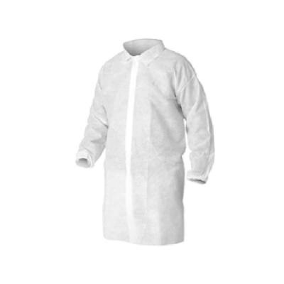 Китай Пальто лаборатории Смс устранимые, устранимая толщина защитных костюмов 0.015-0.04Мм продается