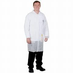 China Anti Static Disposable Plastic Lab Coats Latex Free For Science Lab for sale