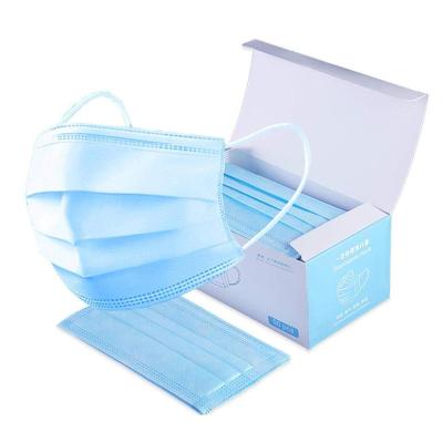 China Meltblown Nonwoven Disposable Protection Earloop Face Mask 3 Ply for sale
