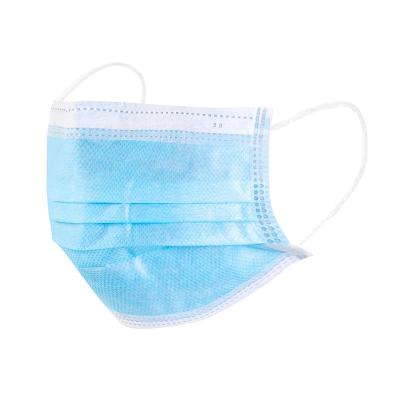China Breathable Disposable Blue Earloop Face Mask 3-Layer Filtration Reduce Infections for sale