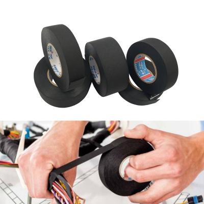 China Customized Automotive Wire Wrap Tape Black Color Abrasion Resistant for sale