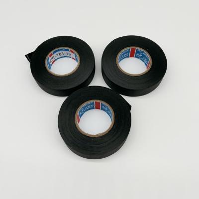 China Noise Reduction Automotive Cloth Tape T03 Black 19mm Width 25M Length for sale