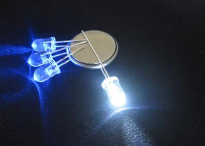 China Factory price 5mm round long pins super brightness blue led diodes with Flange for sale