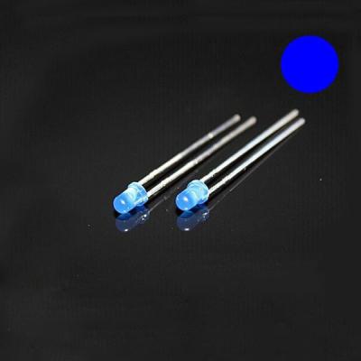 China Green initiative mini 3 mm round led diode blue color diffused emitting super blue color for sale