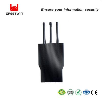 China Aluminum Mobile Phone Signal Jammer 6 Bands 8-10W 2G 3G 4G Bluetooth 40m for sale