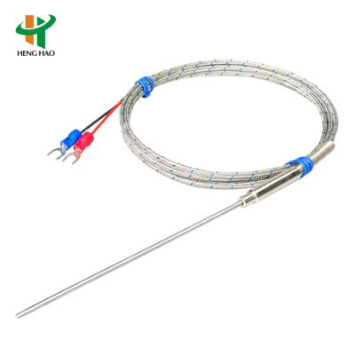 China Stainless Steel 1100C 1200C 1mm 100mm PT100 Temperature Sensor J T N K Types for sale