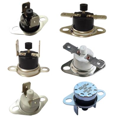 China Manual Reset Over Heat Thermal Bimetallic Thermostat Switch 250v 16a 50-180c for sale