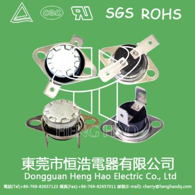 China Uso feito sob encomenda da indústria de iluminação do modelo do termostato KSD301 da ação da pressão do bimetal à venda