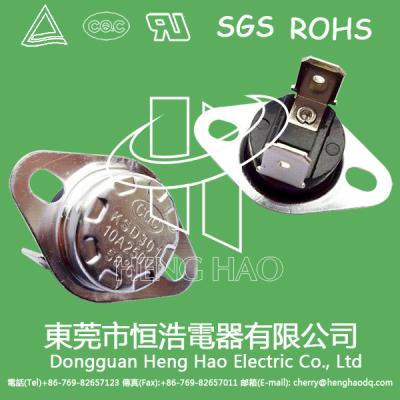 China Temperature Controlled KSD Bimetal Thermostat For Automobile Cooling Fan for sale