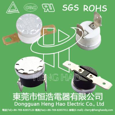 China Bimetallischer Thermostat des Temperaturüberwachungs-Gebrauchs-KSD301, kundenspezifischer bimetallischer Thermostat-Schalter zu verkaufen