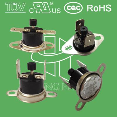 China KSD301 Manual reset bimetallic thermostat thermal temperature switch 250V 10A 16A with UL CQC TUV ROS for sale