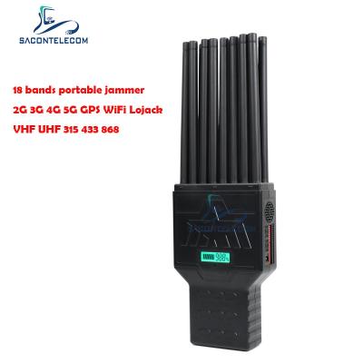 China GPS L1 WiFi VHF UHF Lojack Cell Phone Signal Inhibitor 16 Antennas Type for sale