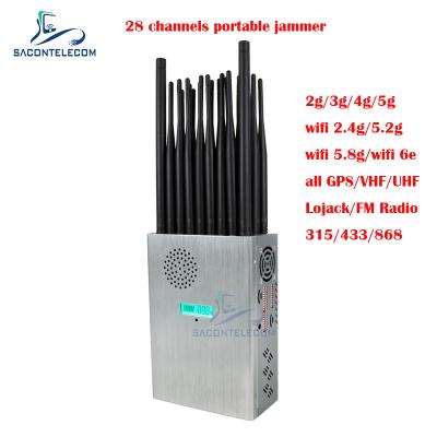 China 27 Antennas Interruptor de señal de teléfono móvil portátil 28w para Wifi GPS Radio FM en venta