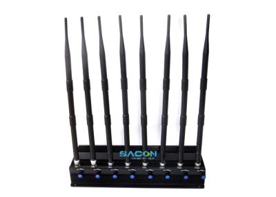 China 18w Power Mobile Phone Blocker Jammer Long Distance With 3 Cooling Fans Inside for sale