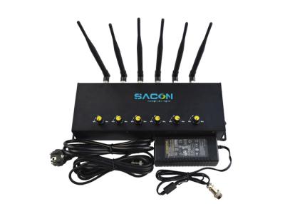 China 2G 3G 4G Cell Phone Signal Jammer 6 Channels With Adjustable Button for sale