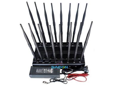 China 16 Channels 38w Wifi Signal Jammer 2.4G 5.8G For Meeting Rooms / Museums for sale