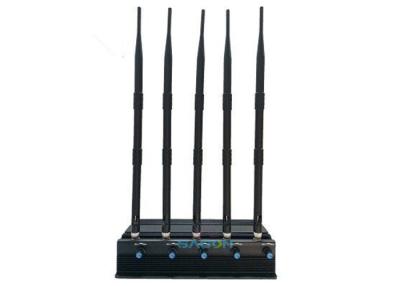 China 2G 3G 4G Wifi Signal Jammer Blocker 5 Antennas With 50-60Hz Frequency for sale