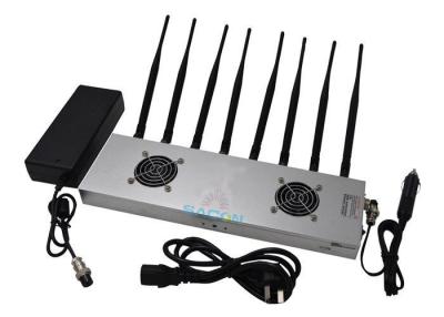 China 2G 3G 4G WiFi High Power Signal Jammer High Frequency With 8 Omni Directional Antennas for sale