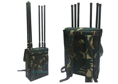 China 800-2700MHz Manpack Jammer Block Lojack Wifi GPS With 120m Range , 8 Channels for sale