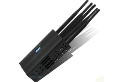 China 6 Antennas Portable Mobile Phone Signal Jammer Lithium Battery With AC Adapter for sale