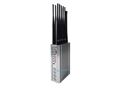 China 12 Channels Portable Mobile Phone Signal Jammer Block 2G 3G 4G GPS L1 L2 L5 8.4W for sale