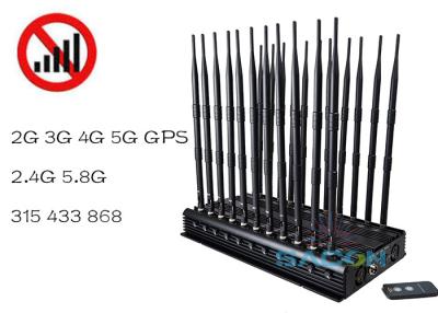 China WiFi Infrared Remote Control 22 Antennas 5G Signal Jammer Blocker for sale