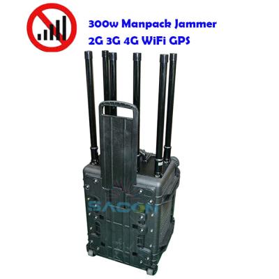 China 8 Bands Portable Luggage Vehicle Mounted Jammer Military Standard Casing 50w Each Band for sale