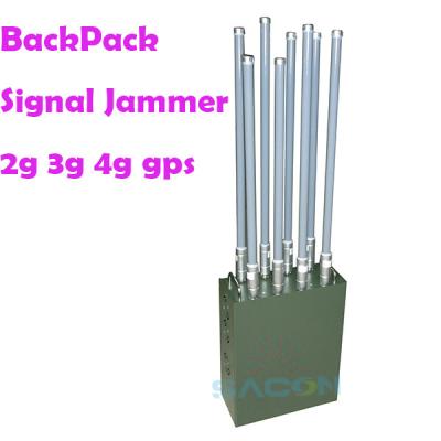 China 8 Antennas 100m 120w Mobile Phone Signal Jammer China Backpack Jammer Factory for sale