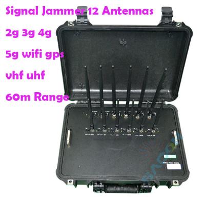China 12 Antennas 56w 868mhz 5G Signal Jammer Blocker for sale