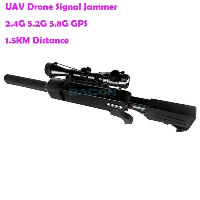 China DJI Phantom 65w GPS 5.2G 5.8G Gun Drone Signal Jammer for sale