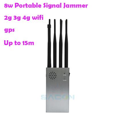 China 8000mAH 15m Portable Cell Phone Signal Interrupter 315 433 for sale