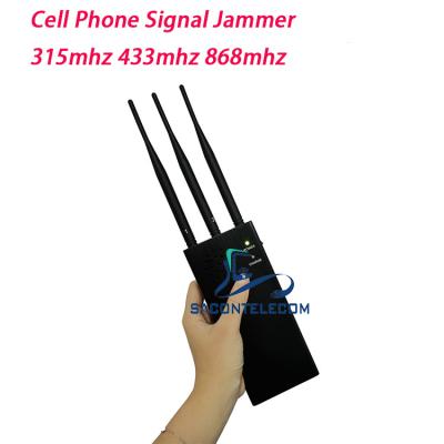 China 3 Bands 100m 433mhz 868mhz Portable Signal Jammer 8000mAh for sale