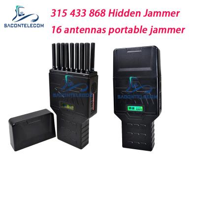 China 16 Antennas 12000mAh 12w Hidden Mobile Signal Jammer 2G 3G 4G GPS WiFi 5G for sale